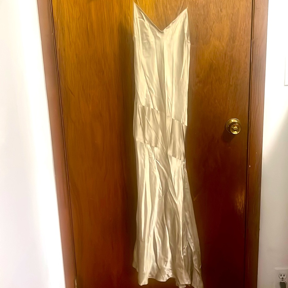 Vintage 90’s silk bias cut slip dress Express size 9/10 gold /champagne NEW
